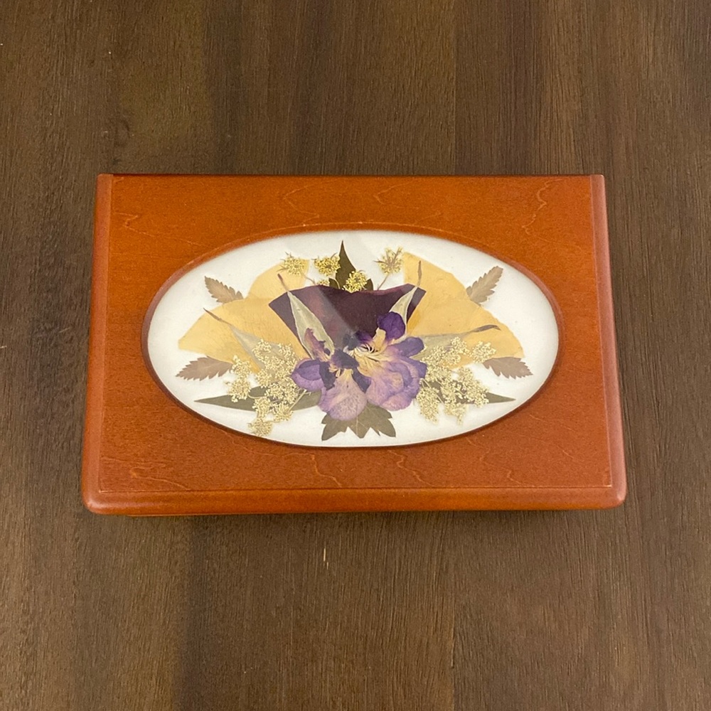 Pressed Flowers Jewelry Box Chest (Floral Remembrances)